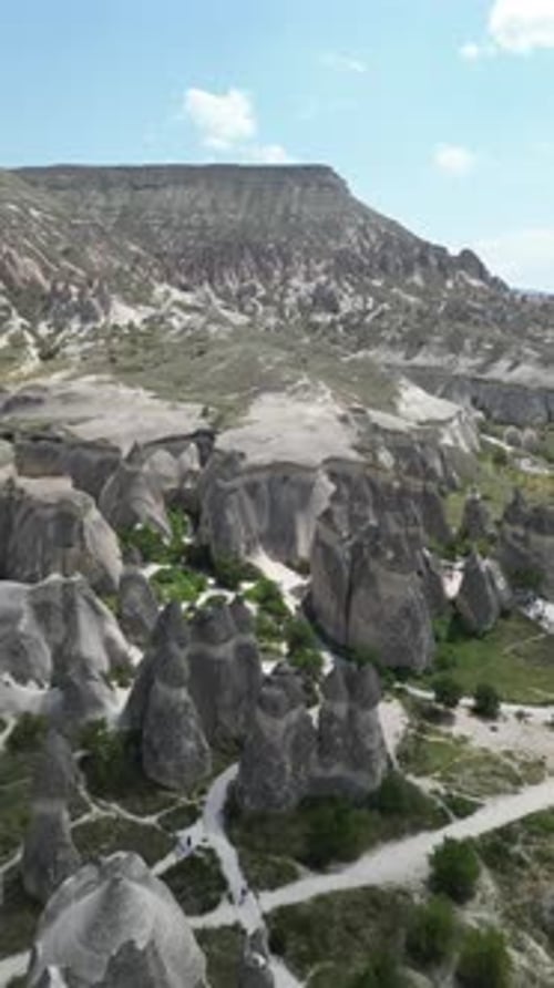 Vue aérienne de la Cappadoce, Pasabaglari kapadokya, cheminées de fées, Cappadoce, Turquie