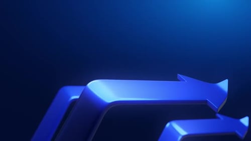 Animated 3D Blue Upward Arrows for Business Progress