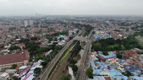 South Jakarta Drone, IISIP U Turn District Drone View