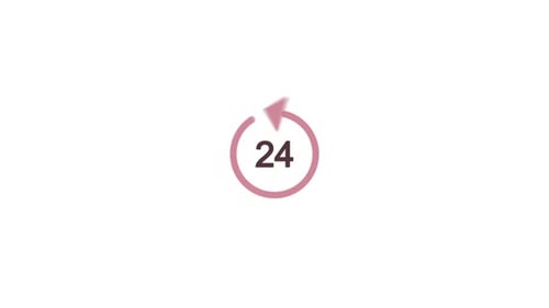 24 Stunden Non-Stop-Symbol-Symbolanimationsvideo