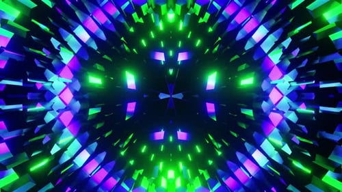 New Bloom Green With Blue Equalizer Vj Loop For Music Party Background
