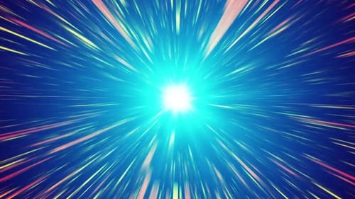 HD 3D animation. Abstract Hyper Jump into Another Galaxy