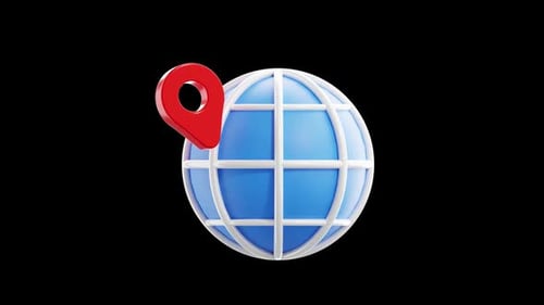Location 3D Icon Animation