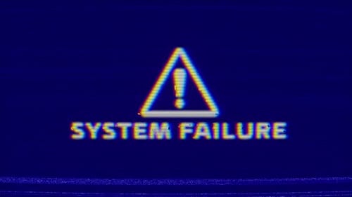 Glitch System Failure Warning Animation