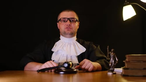 Judicial Proceedings are Underway with the Judge Overseeing the Case in the Courtroom