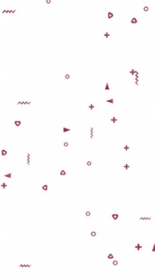 Vertical Rising Geometric Shapes Flat Design Looping Background