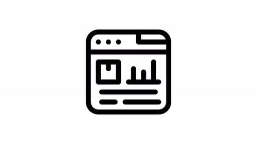 web page line icon animation