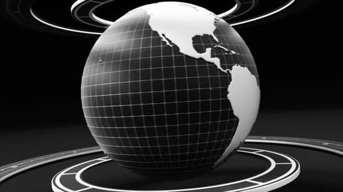 Black Planet Tech Planet Rotating