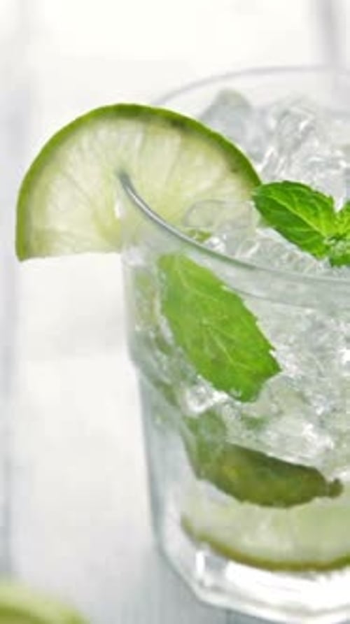 Vertical View Of Mojito Drink