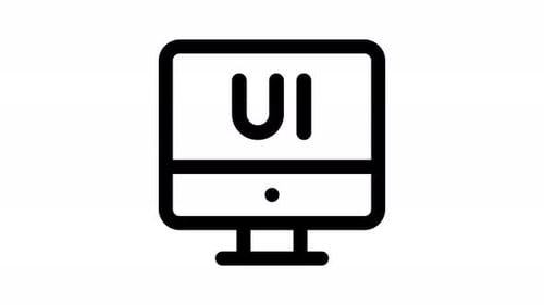 Flat Design Computer Monitor UI Loop Animation