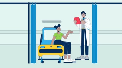 Doctor And Patient Consultation Animated Flat Design