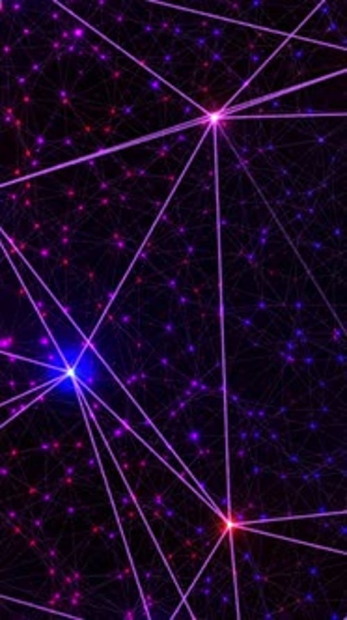 Futuristic Glowing Network Plexus Loop Background