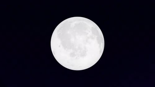 Realistic Rotating Full Moon Animation
