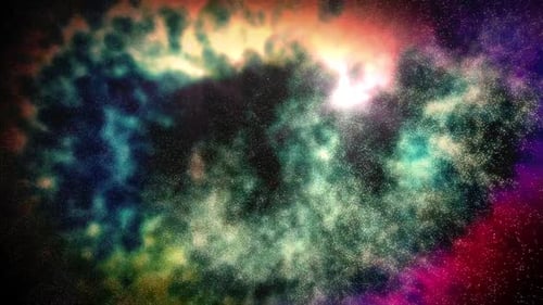 Abstract Cosmic Nebula Background with Sparkling Particles