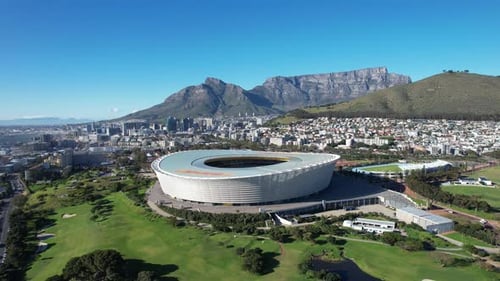 Aerial View of Cape Town Stadium Kaapstadstadion Green Point in Western Cape South Africa