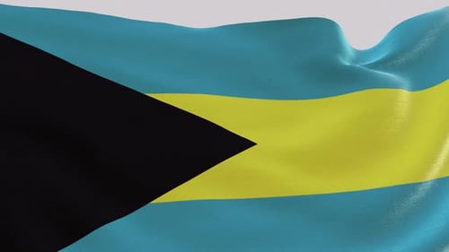Waving Flag of The Bahamas Seamless Loop