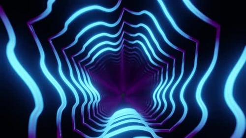 Bunte Animationsschleife mit leuchtenden Lichthintergrund 3D