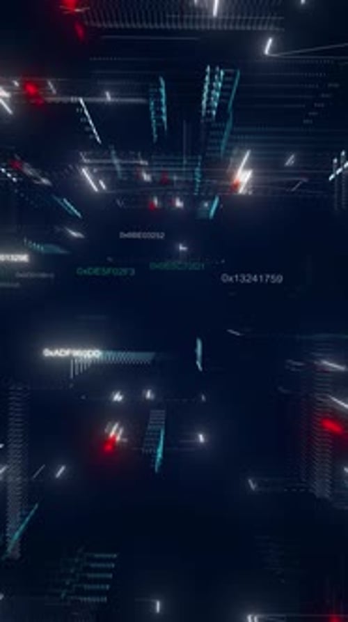 Futuristic Digital Data Grid Animation Background