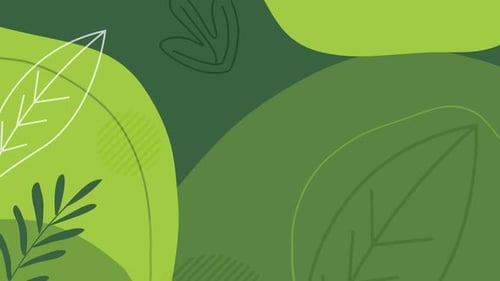 Earth Day Green Background Liquid Shapes Leaves And Elements - Spring Background