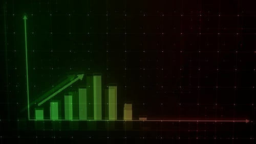 Gradient Business Graph Chart Animated