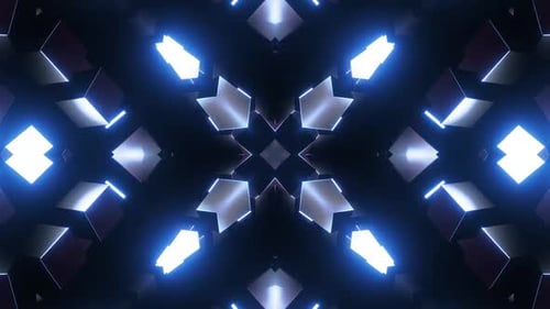 Motif géométrique abstrait futuriste avec flèches lumineuses