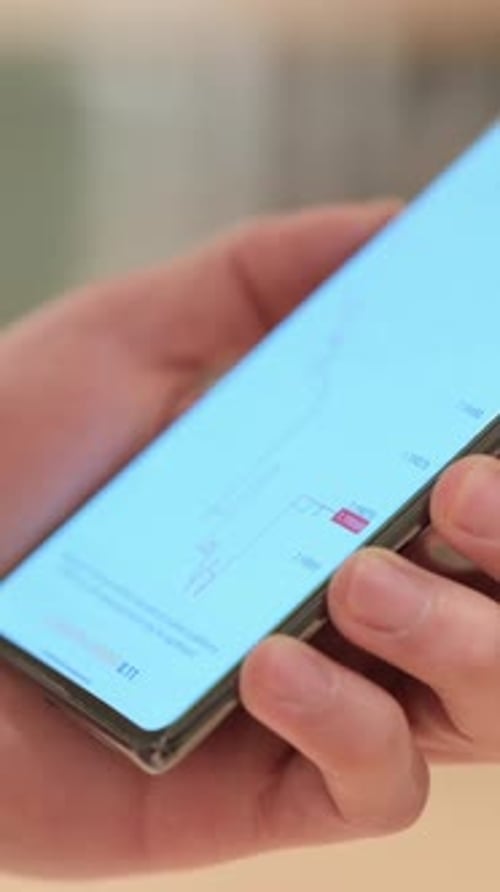 Closing Trading Deal on Smartphone, Vertical Video