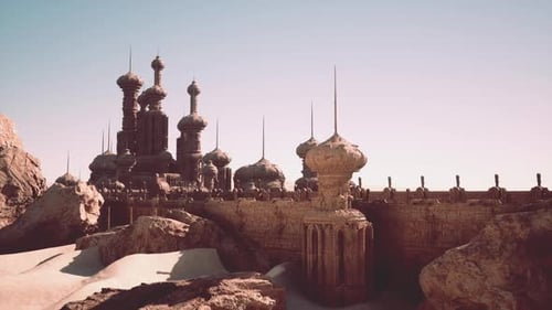 A Large Building with Many Domes on Top of It