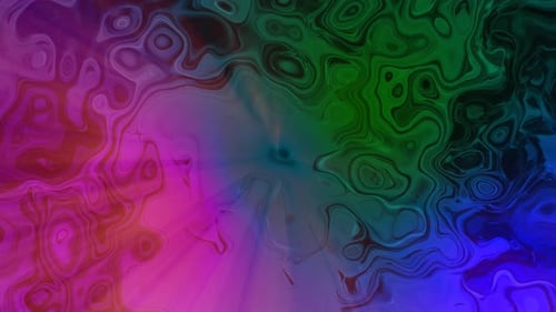 Abstract Fluid Background With Colorful Organic Morphing Liquid