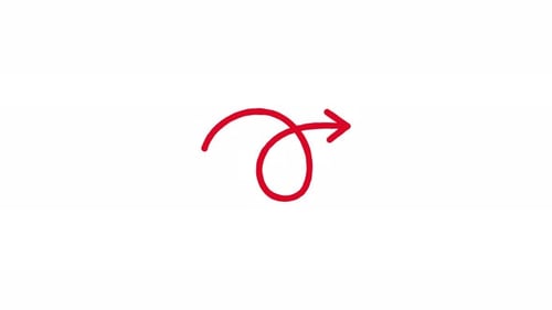 Looping Arrow Swirl Doodle Animation