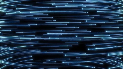 Futuristic Blue Data Stream Background Loop