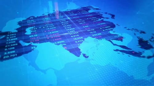 Asia stock market and economic business growth