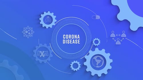 Animated Flat Design Infographic: Corona Disease and Prevention