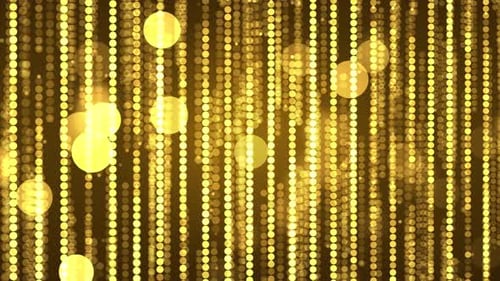 Golden Shimmering Bokeh Lights Celebration Background Loop