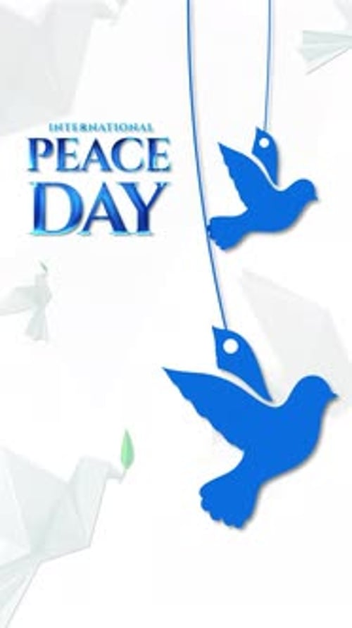 International Day Of Peace Background Loop Vertical