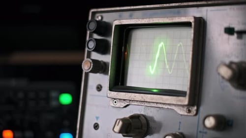 Vintage Oscilloscope Signal Analysis