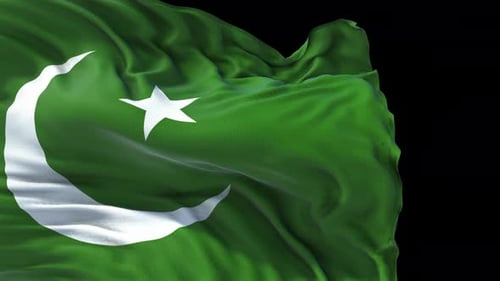 Pakistan Flag Transition Alpha Channel 4K
