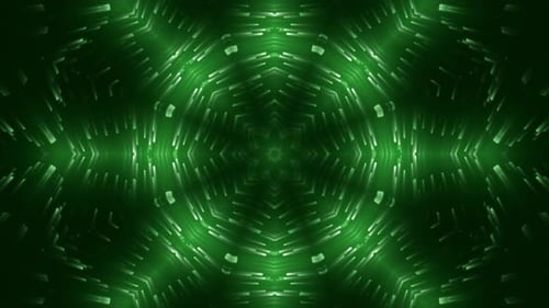 Geometric Green Light Kaleidoscope Reveal Transition