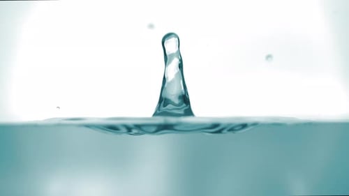 Water Drop Collision Forming an Abstract Shape