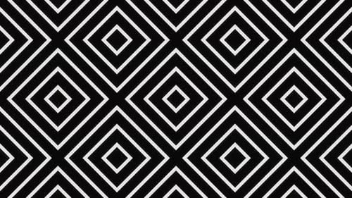 White On Black Abstract Square Patterns Background Vj Loop Animation In 4K