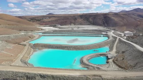 Aerial View Of Tailings Pond At Chrome Mine