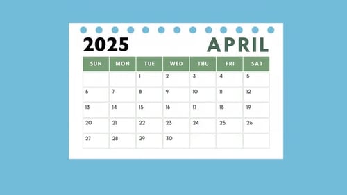 Happy Easter animation reminder in calendar with red drawing circle