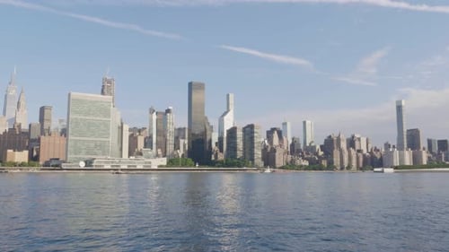 New York City skyline on a summer morning