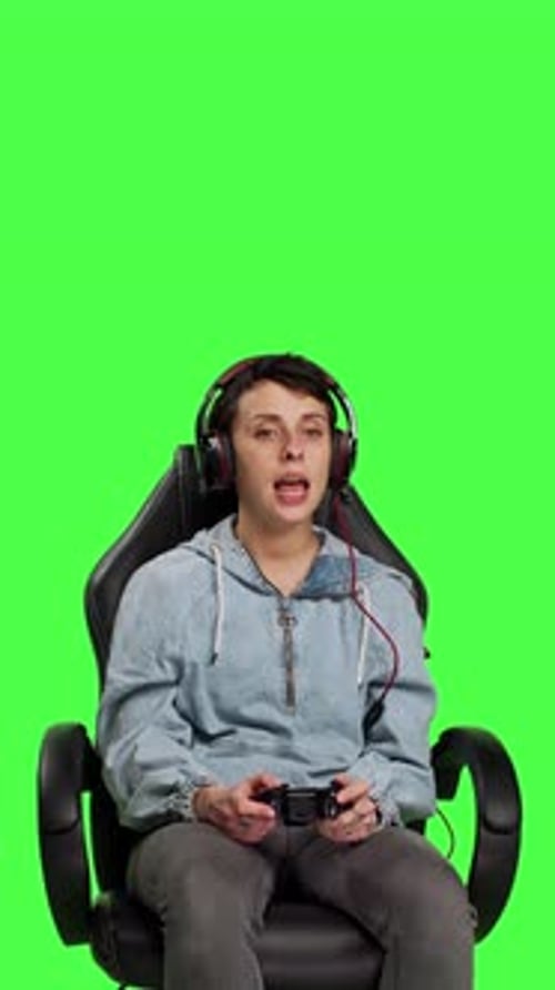 Front View Furious Displeased Gamer Losing Video Games Multiplayer Tournament with Friends