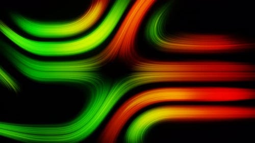Green And Yellow And Red Abstract Particle Motion Background Vj Loop In 4K