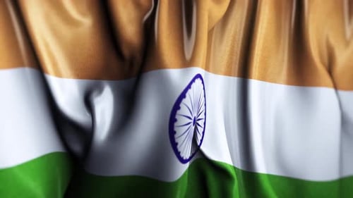 Realistic Waving India Flag Seamless Loop Background
