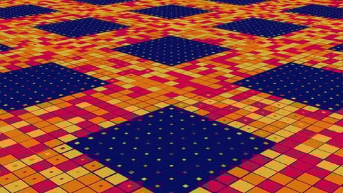 Padrões vibrantes e infinitos criam uma atmosfera cativante para eventos musicais