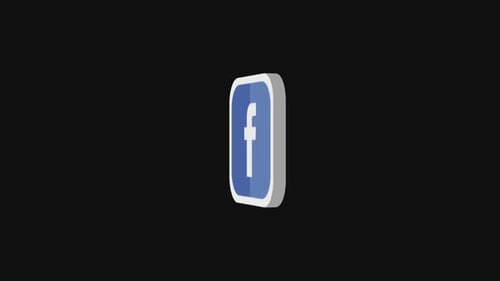 Rotating 3D Facebook Logo Animation