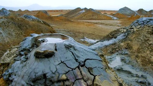 Boiling Muddy Bubbles in Gobustan Near Baku