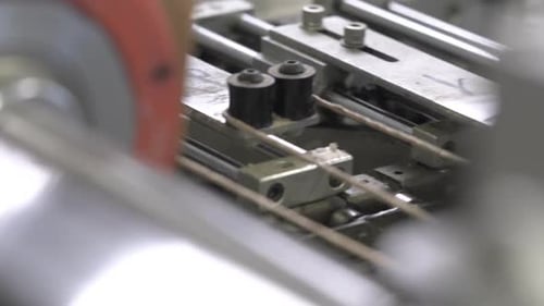 Cylinders and Threads Form Surface of Cardboard Material