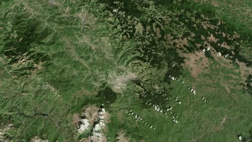 Satellite Map Zoom to City Reveal Title